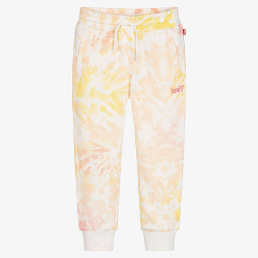 Levi's-Girls Pink Cotton Tie Dye Joggers | Childrensalon Outlet