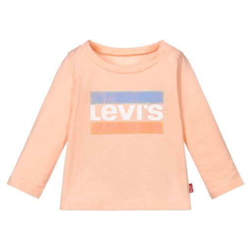 Levi's-Girls Pink Cotton Top | Childrensalon Outlet
