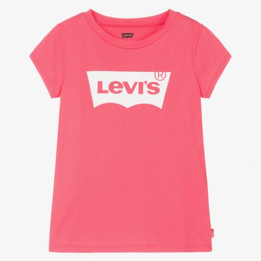 Levi's-Girls Pink Logo T-Shirt | Childrensalon Outlet