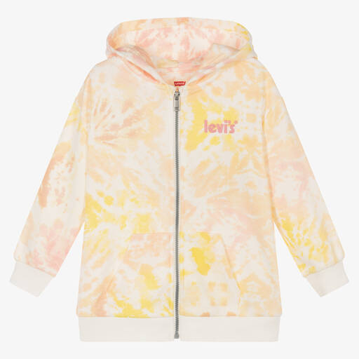 Levi's-Розовая худи на молнии с эффектом тай-дай | Childrensalon Outlet