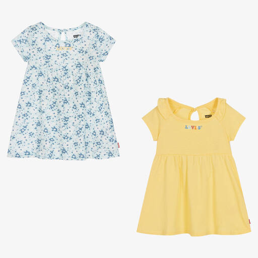 Levi's-Robes jaune et bleue à fleurs (x 2) | Childrensalon Outlet