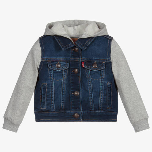 Levi's-Grey & Blue Jersey Jacket | Childrensalon Outlet