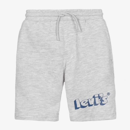 Levi's-Grey Cotton Jersey Shorts | Childrensalon Outlet