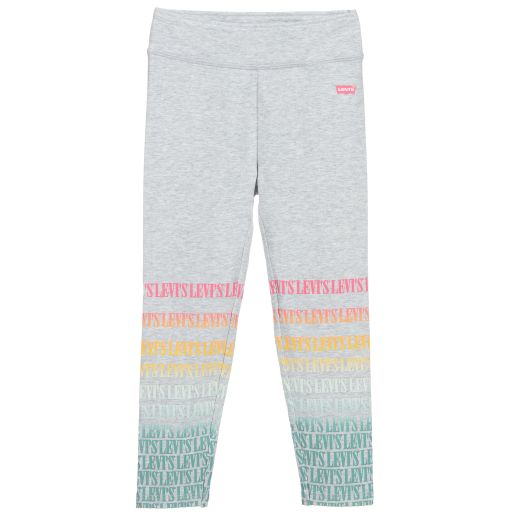 Levi's-ليغنغز قطن جيرسي لون رمادي للبنات | Childrensalon Outlet