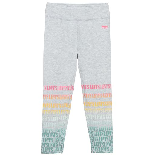 Levi's-Grey Cotton Logo Leggings | Childrensalon Outlet