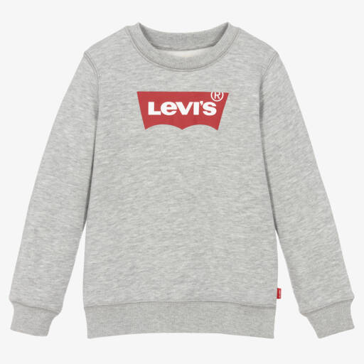 Levi's-سويت شيرت قطني رمادي بشعار | Childrensalon Outlet