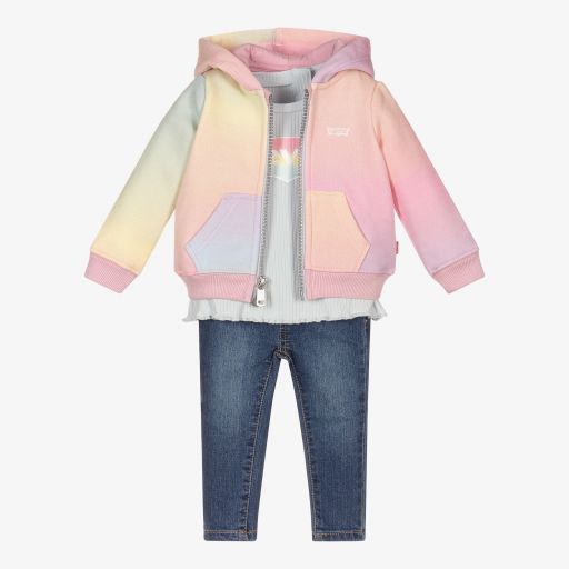 Levi's-Rosa Baby-Jeggings-Set (3-teilig) | Childrensalon Outlet