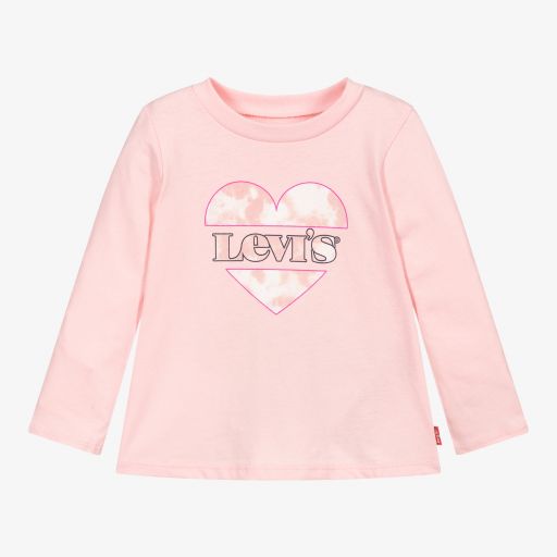 Levi's-Pink Heart Logo Top | Childrensalon Outlet