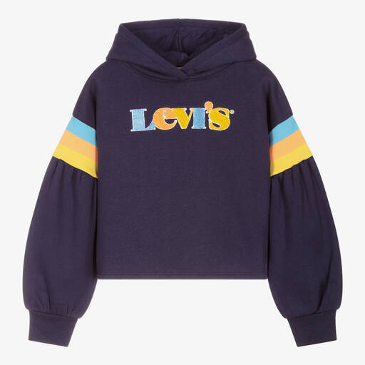 Levi's-Teen Blue Cotton Logo Hoodie | Childrensalon Outlet