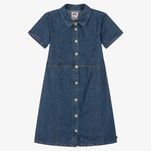 Levi's-Teen Blue Denim Button Dress | Childrensalon Outlet