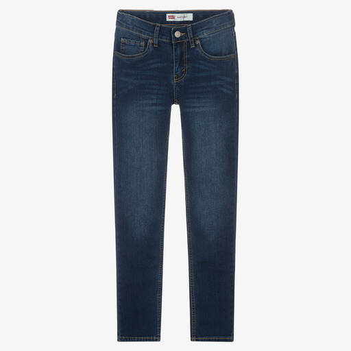 Levi's-جينز510 سكيني تينز ولادي قطن دنيم لون أزرق | Childrensalon Outlet