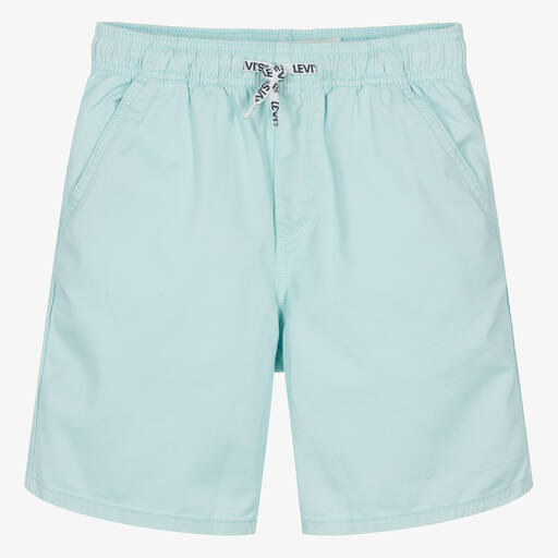Levi's-Teen Boys Blue Cotton Relaxed Shorts | Childrensalon Outlet