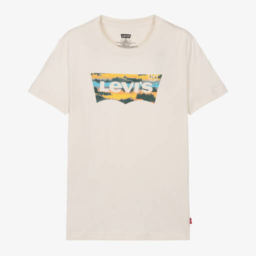 Levi's-Teen Boys Ivory Organic Cotton T-Shirt | Childrensalon Outlet