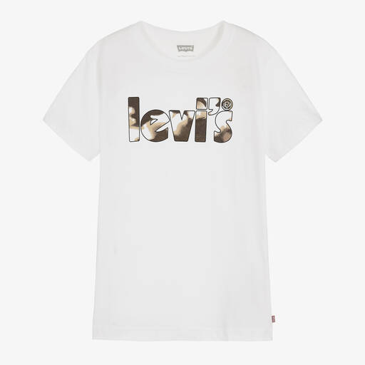 Levi's-Teen Boys White Cotton Logo T-Shirt | Childrensalon Outlet
