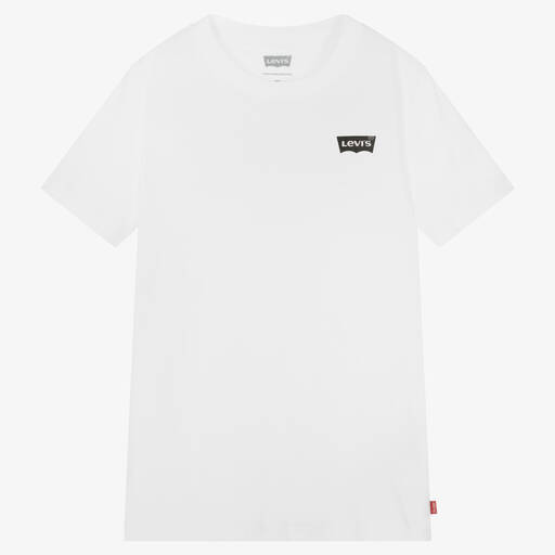 Levi's-Teen Boys White Cotton T-Shirt | Childrensalon Outlet