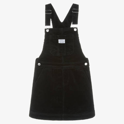 Levi's-Teen Girls Black Corduroy Pinafore Dress | Childrensalon Outlet