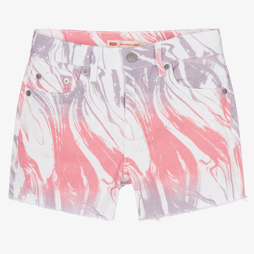 Levi's-Teen Girls Pink & Ivory Shorts | Childrensalon Outlet