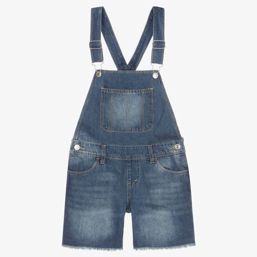 Levi's-دانغريز شورت تينز بناتي قطن لون أزرق | Childrensalon Outlet