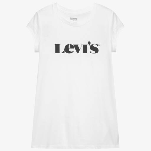 Levi's-Teen Girls White Logo T-Shirt | Childrensalon Outlet