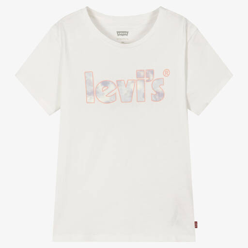 Levi's-Teen Girls White Tie Dye Logo T-Shirt | Childrensalon Outlet