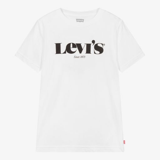 Levi's-Teen White Logo T-Shirt | Childrensalon Outlet