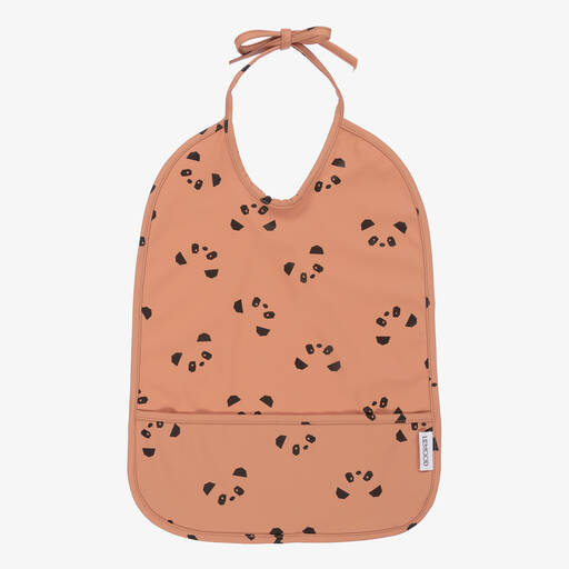 Liewood-Baby Girls Pink Panda Waterproof Bib | Childrensalon Outlet