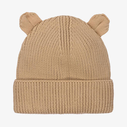 Liewood-Beige Knitted Beanie Hat | Childrensalon Outlet