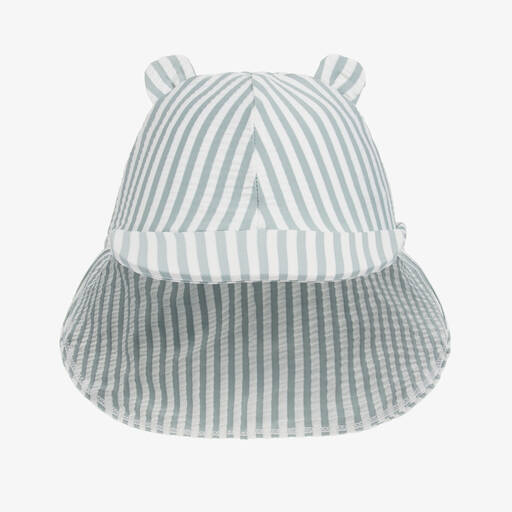 Liewood-Blue & White Striped Swim Hat (UPF40+) | Childrensalon Outlet