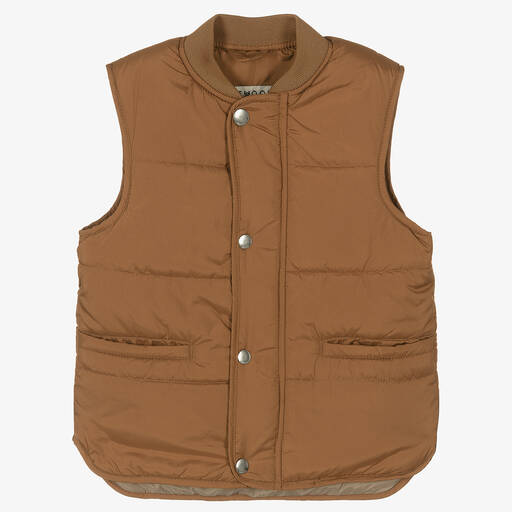 Liewood-Brown Padded Gilet | Childrensalon Outlet