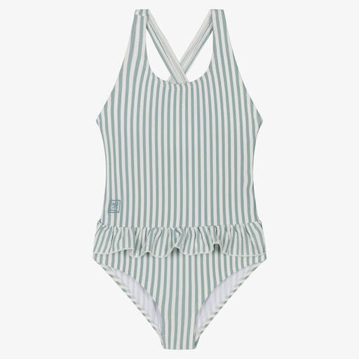 Liewood-Girls Blue Stripe Amara Swimsuit (UPF40+) | Childrensalon Outlet
