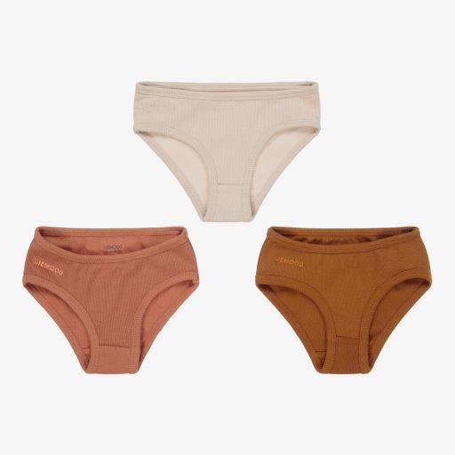 Liewood-Girls Cotton Knickers (3 Pack) | Childrensalon Outlet