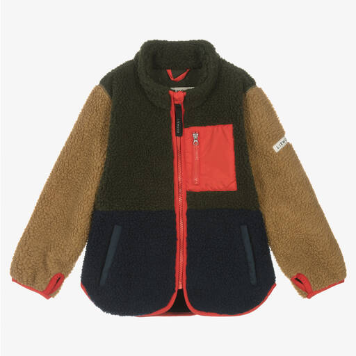 Liewood-Зеленая куртка колорблок из плюшевого флиса | Childrensalon Outlet