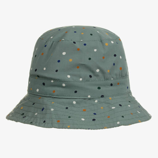 Liewood-Green Cotton Dot Print Hat | Childrensalon Outlet