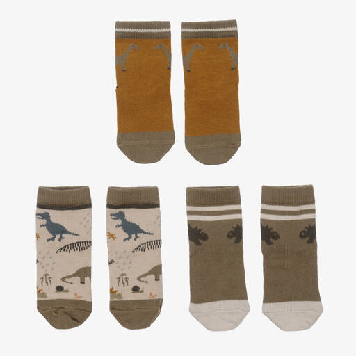 Liewood-Socken in Grün-Gelb (3er-Pack) | Childrensalon Outlet