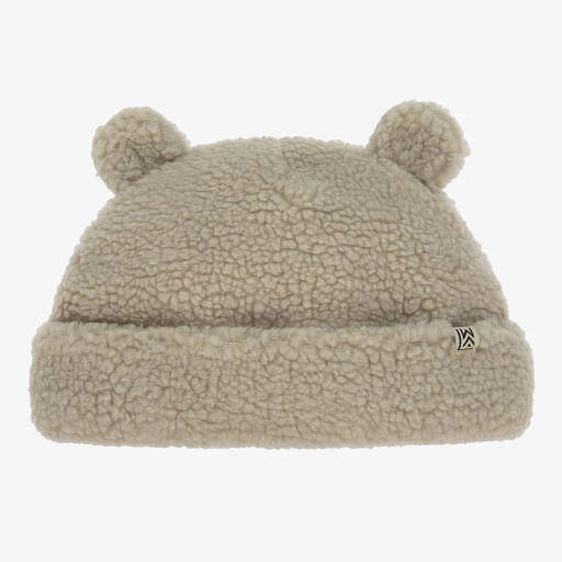 Liewood-Grey Sherpa Fleece Teddy Ears Beanie Hat | Childrensalon Outlet