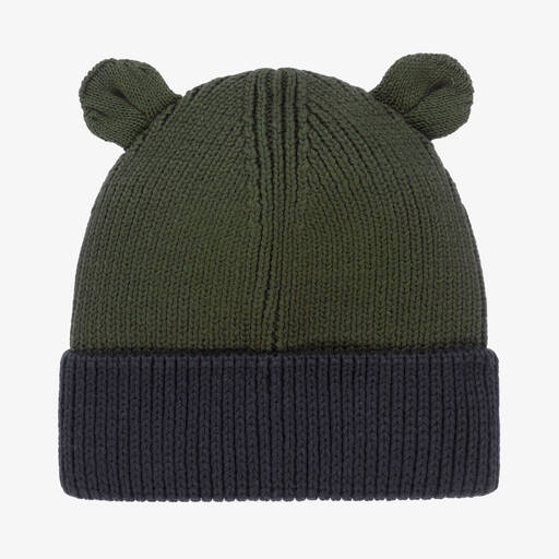 Liewood-Khaki Green Knitted Beanie Hat | Childrensalon Outlet