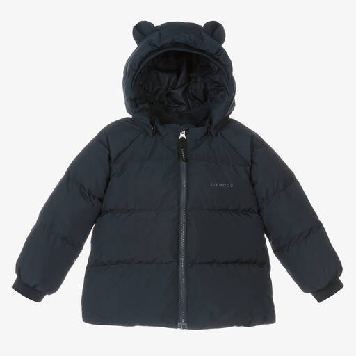 Liewood-Navy Blue Down Puffer Jacket | Childrensalon Outlet