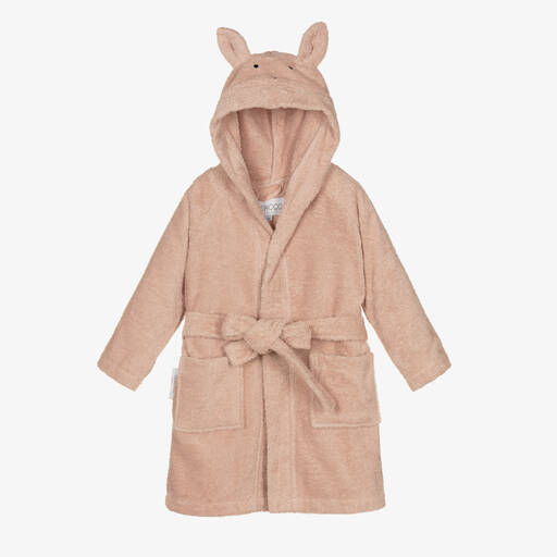 Liewood-Pink Organic Cotton Bathrobe | Childrensalon Outlet