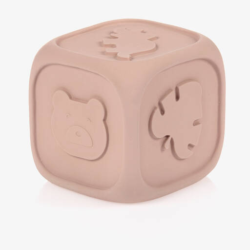 Liewood-Pink Rubber Toy Dice (10cm) | Childrensalon Outlet