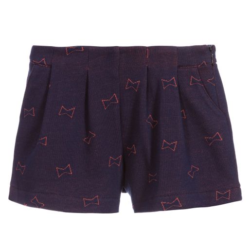 Lili Gaufrette-Girls Navy Blue Shorts | Childrensalon Outlet