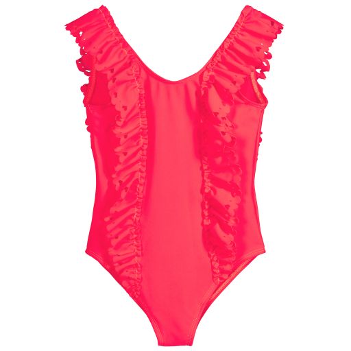 Lili Gaufrette-Girls Neon Pink Swimsuit | Childrensalon Outlet