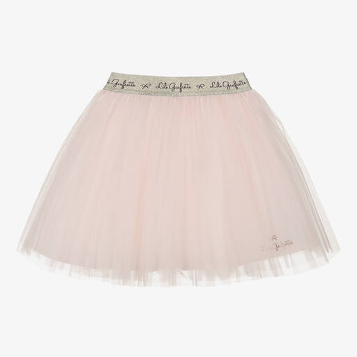 Lili Gaufrette-Girls Pink Tulle Pleated Skirt | Childrensalon Outlet