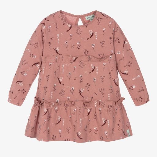 Lilly and Sid-Baby Girls Pink Cotton Dress | Childrensalon Outlet