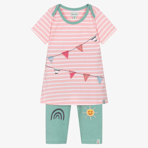 Lilly and Sid-Baby Girls Pink Dress & Leggings Set | Childrensalon Outlet