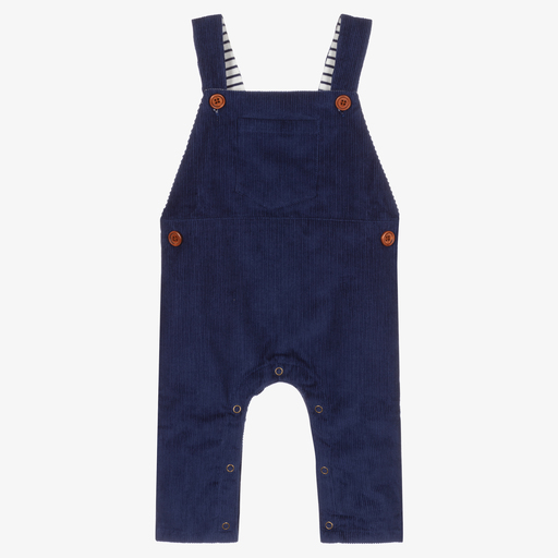 Lilly and Sid-Blue Corduroy Baby Dungarees | Childrensalon Outlet