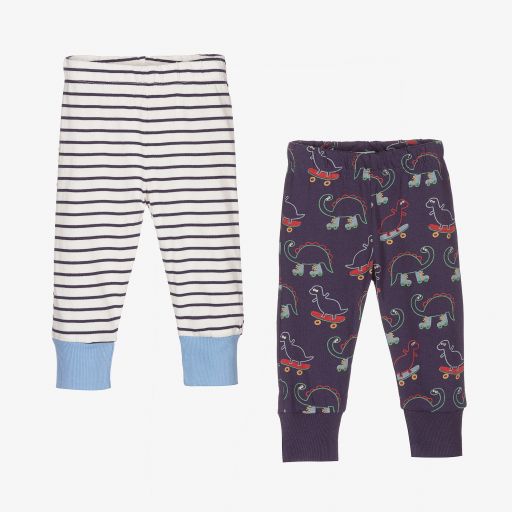 Lilly and Sid-Blue Cotton Joggers (2 Pack) | Childrensalon Outlet