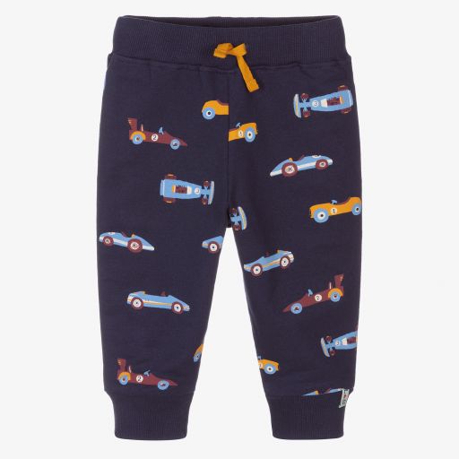 Lilly and Sid-Blue Organic Cotton Joggers | Childrensalon Outlet