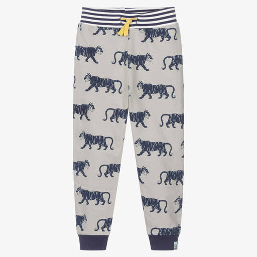 Lilly and Sid-Boys Grey Organic Cotton Joggers | Childrensalon Outlet