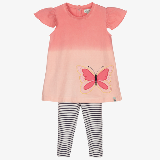 Lilly and Sid-Cotton Dress & Leggings Set | Childrensalon Outlet