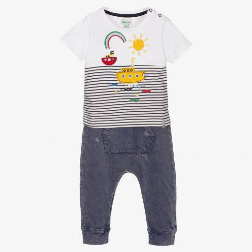 Lilly and Sid-Organic Cotton Baby Outfit Set | Childrensalon Outlet